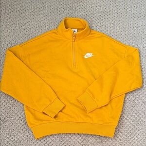 Nike Kids Medium Yellow half zip